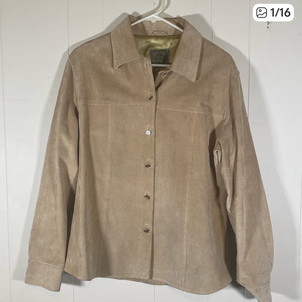 Vintage Beige Suede Jacket